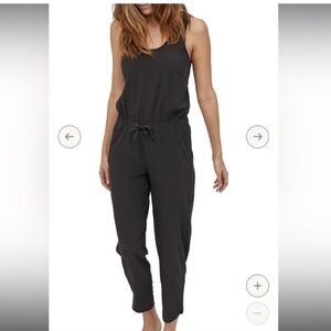 Patagonia Black Jumpsuit with Adjustable Waist and Tapered Legs